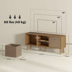 Modern TV Cabinet Stand w/ Shelves & Drawers, Bedroom