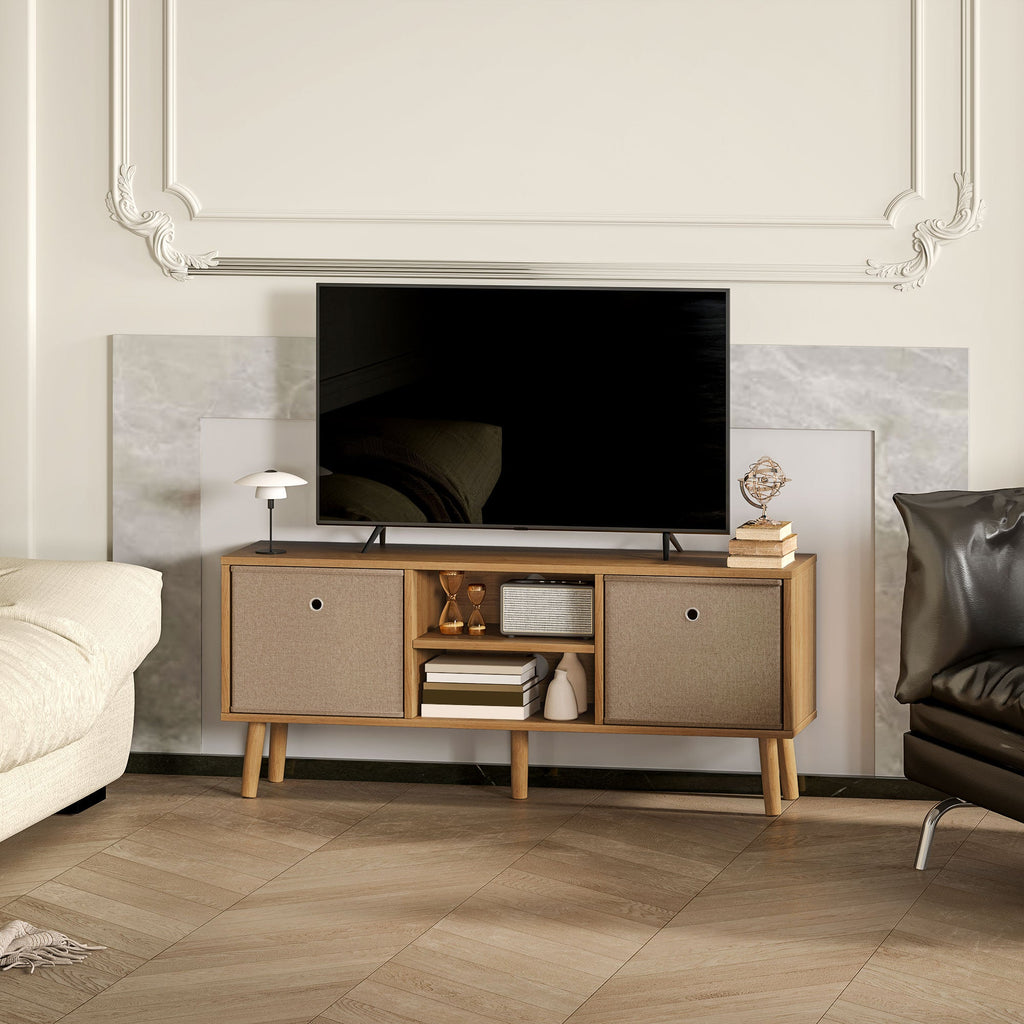 Modern TV Cabinet Stand w/ Shelves & Drawers, Bedroom