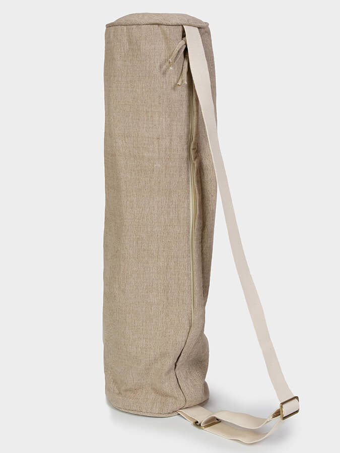 Yoga Studio Organic Cotton Two Toned Yoga Mat Bag Ecru
