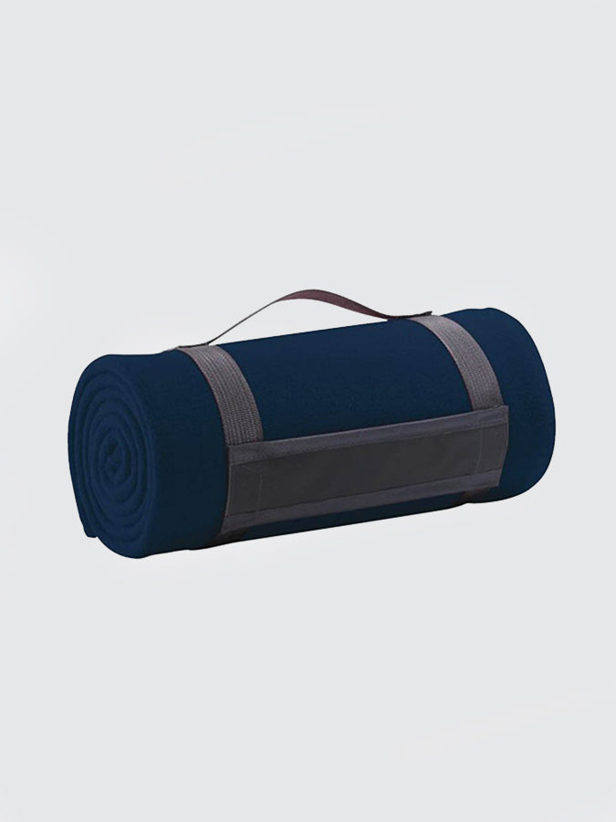 Yoga Studio Plaid Fleece Blanket French Navy