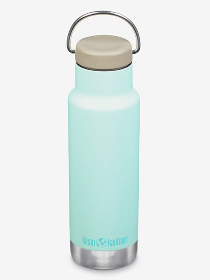 Klean Kanteen Vacuum Insulated 12oz (355ml) Classic Bottle With Loop Cap Blue Tint