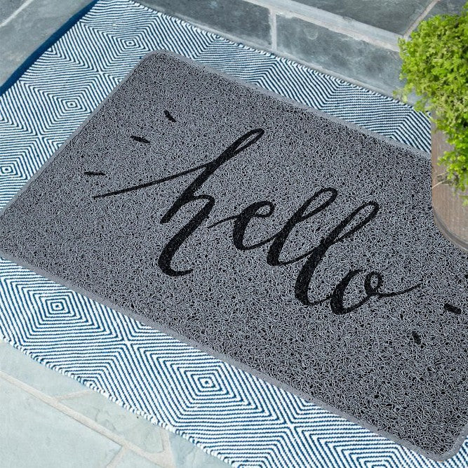 Hello Print PVC Spaghetti Looper Doormat 75x44cm