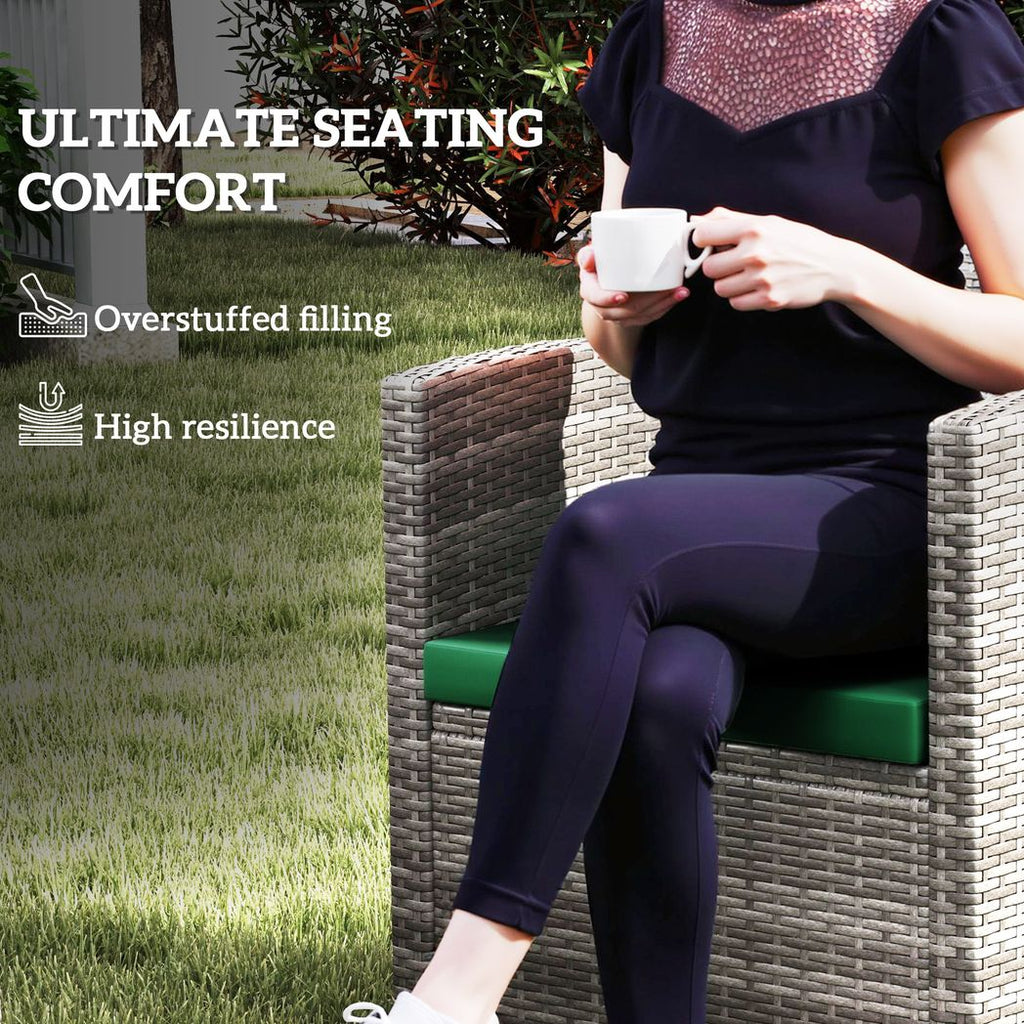 3PCs Rattan Garden Seat Cushions Pads for Patio Furniture