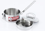 Zebra  Stainless Steel Billy Can with handle (Various Sizes)