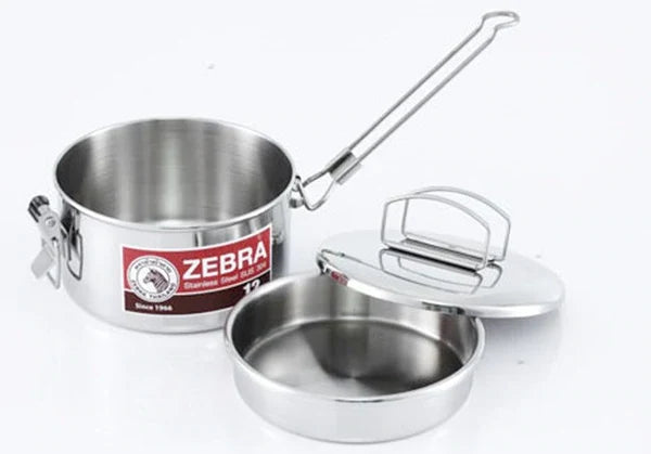 Zebra  Stainless Steel Billy Can with handle (Various Sizes)
